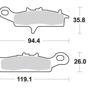 SBS KLOCKI HAMULCOWE KH349 OFF-ROAD SINTER KOLOR ZŁOTY PASUJE DO KAWASAKI KFX 450 ‘07-‘15, KVF 650 BRUTE FORCE ‘05-‘11, PRAIRE ‘01-‘03, HFX 700 V-FORCE ‘04-‘13, SUZUKI 700 QUADRUNNER, TWIN PEAKS ;04-‘06 PRAWY PRZÓD Premium
