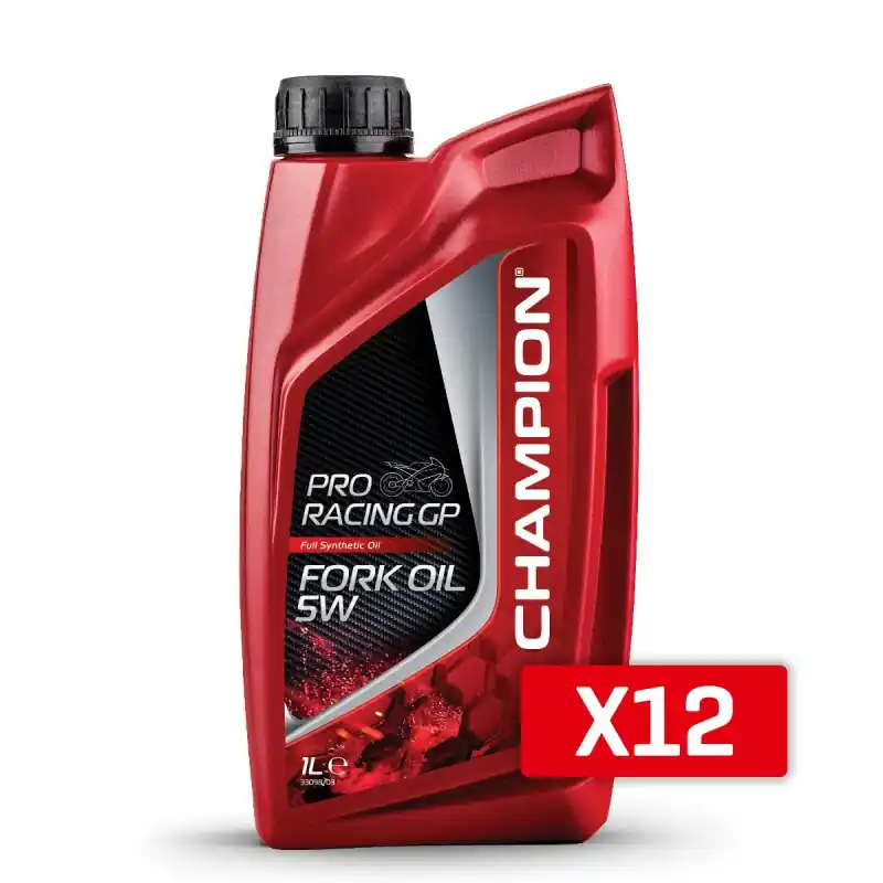 Bestseller CHAMPION OLEJ DO TELESKOPÓW / AMORTYZATORÓW / ZAWIESZENIA PRORACING GP FORK OIL 5W 1L SYNTETYCZNY (AKC)