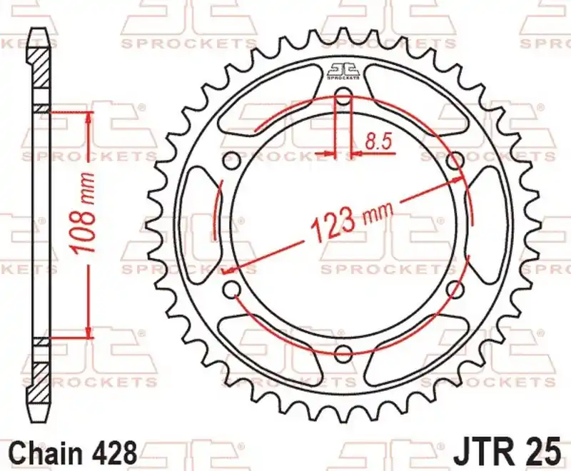 Obniżka ceny JT ZĘBATKA TYLNA 4606 58 APRILIA RS / REPLICA / TUONO ‘21-‘23 (460658JT) (ŁAŃC. 428)