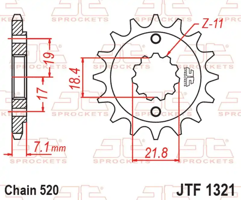 JT ZĘBATKA PRZEDNIA 2067 14 HONDA CRF 250 ‘13-‘21, CRF 300 ‘21-‘25, CBF 250 R ‘11-‘19, CB 300 F / R ‘15-‘25, CBR 300 R ‘14-‘22, CMX 300 REBEL ‘17-‘25, CF MOTO NK 250 ‘17-‘25, SR 250 ‘21-‘25, NK 300 ‘19-‘25 (206714JT) (ŁAŃC. 520) Oferta czasowa