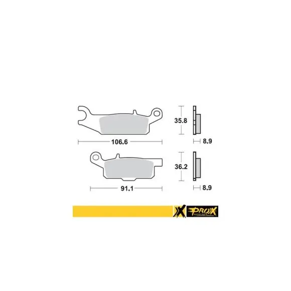 Wyjątkowa oferta Prox Klocki hamulcowe YAMAHA YFM550 GRIZZLY 11-14 YFM700 GRIZZLY 07-18 TYŁ PRAWY KH446