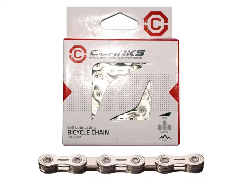 CLARK‘S łańcuch rowerowy YBN CSL-H10CR SHIMANO CAMPAGNOLO SRAM (10 Biegów, 1/2"x11/128" dł.116 ogniw, szer.5.9mm, spinka do łańcucha, Super Lekki, Chromowy) samosmarujący srebrny Sprawdź teraz