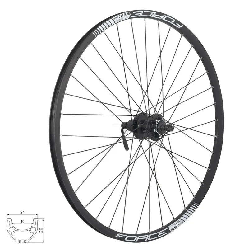 FORCE BASIC 26" 559x19 36H koło tył FHM475 702688 Do wyczerpania zapasów