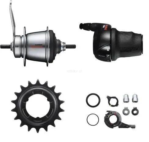 Bezpieczne zakupy SHIMANO Nexus 7 SG-C3001 piasta 7 biegowa z hamulcem wewnętrznym 36H z osprzętem