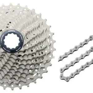 SHIMANO CS HG800 KASETA 11-34, 11 RZĘDÓW + ŁAŃCUCH SHIMANO HG701 +PIN, ZESTAW Ostatnia szansa