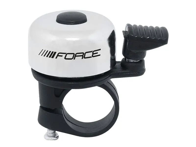 Dostępne od ręki FORCE F MINI Dzwonek rowerowy 22,2 mm biały