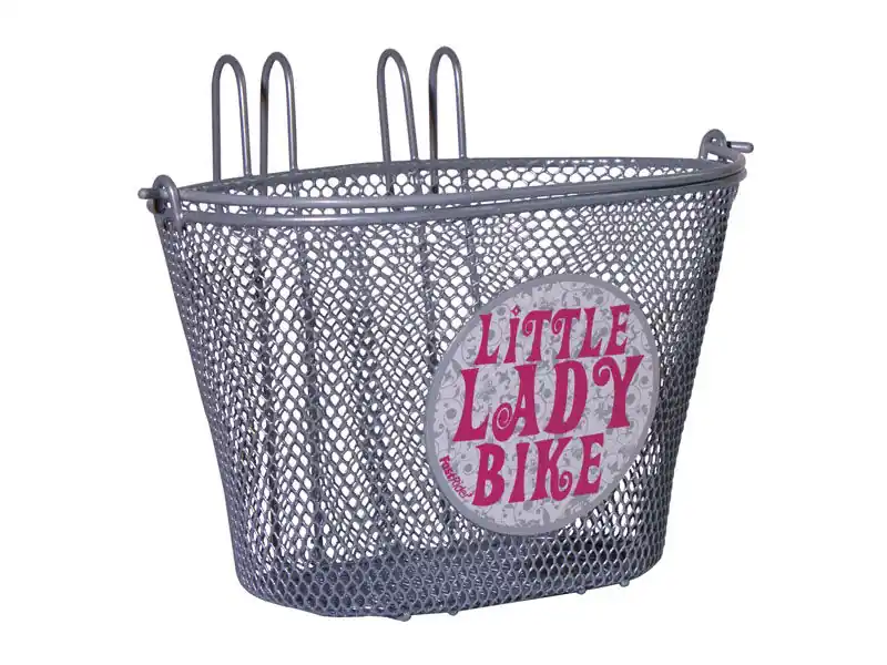 FASTRIDER LITTLE LADIES BIKE 5L Kosz na rower dziecięcy na haki, srebrny Wybór klientów
