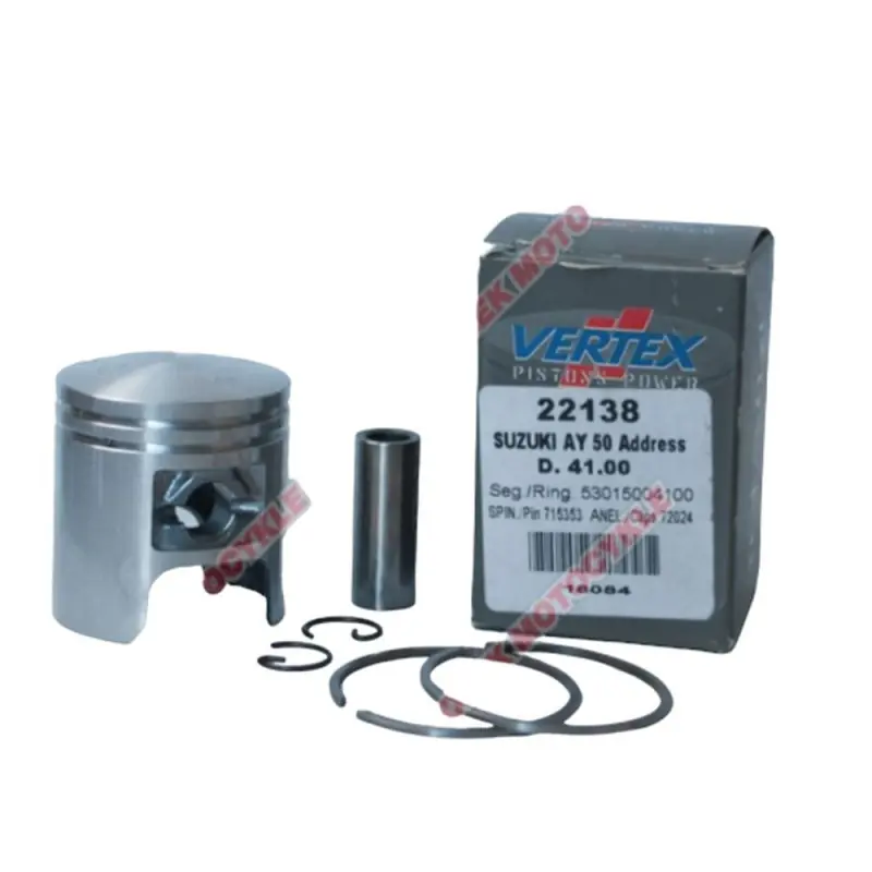 Hit sprzedaży VERTEX TŁOK SUZUKI MORINI, DERBI (SKUTERY 50 CCM) (41,50MM=+0,50MM) SWORZEŃ 10MM