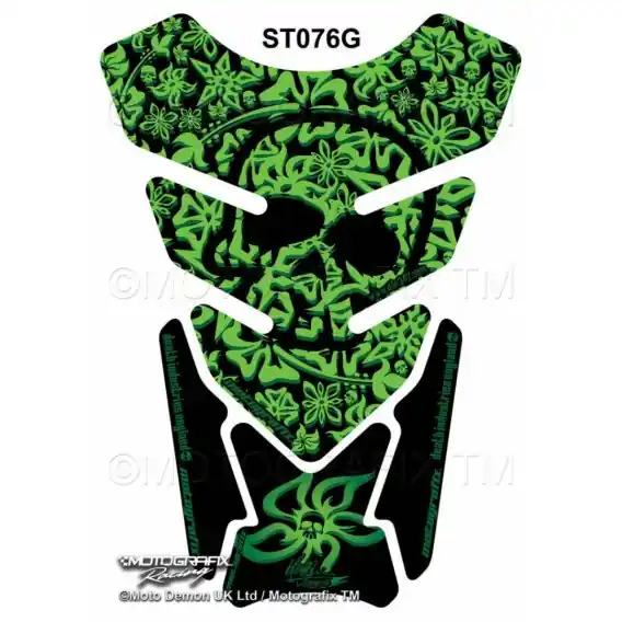 Hit cenowy MOTOGRAFIX TANKPAD HAWAIIAN ALOHA SKULL GREEN ST076G