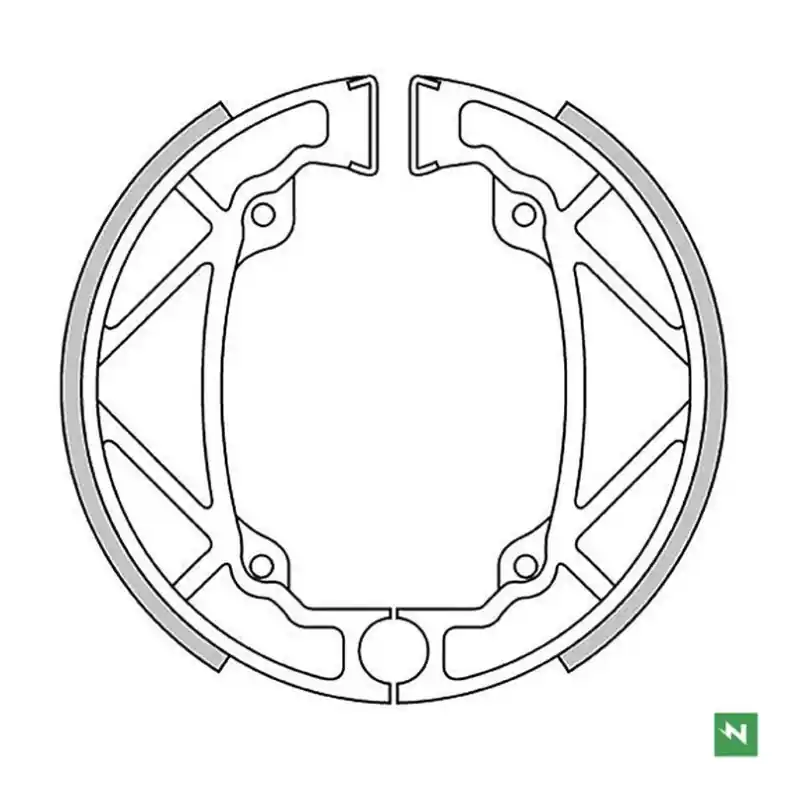 Ostatnie sztuki NEWFREN SZCZĘKI HAMULCOWE PRZÓD KTM MX 125/250 ‘83, MX 500 ‘82, (140X25MM)