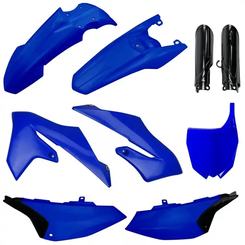 POLISPORT KOMPLET PLASTIKÓW (FULL KIT) YAMAHA YZ 65 ‘19-‘24 W ZESTAWIE TABLICA PRZEDNIA (8665500002) I OSŁONY AMORTYZARORÓW (8399800002) KOLOR NIEBIESKI OEM Popularny
