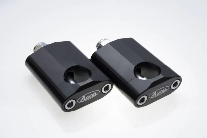 Zniżka ACCEL MOCOWANIE/PODWYŻKI KIEROWNICY (28,6MM) WYS. 58,5MM ZE ŚRUBĄ M12 KOLOR CZARNY (BM-16BK28)