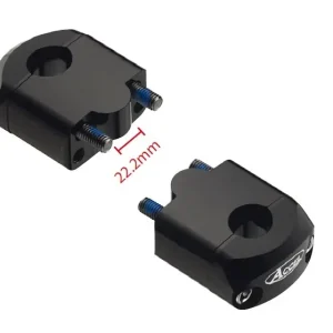 Wyprzedaż ACCEL MOCOWANIE/PODWYŻKI KIEROWNICY (DÓŁ-22,2/GÓRA-22,2MM) WYS. 35MM KOLOR CZARNY (BM-39BK22)