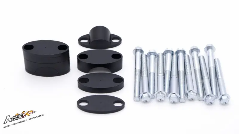 Szybka dostawa ACCEL MOCOWANIE/PODWYŻKI KIEROWNICY (DÓŁ-28,6/GÓRA-28,6MM) (PLASTERKI 18+5+10+6=39MM) KOLOR CZARNY (BMA-01BK)