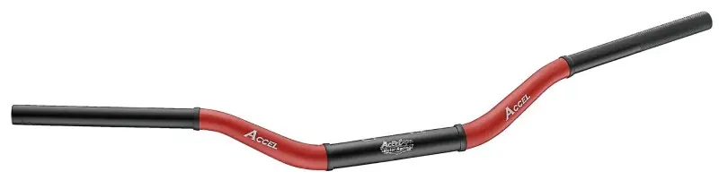 Oferta limitowana ACCEL KIEROWNICA ALUMINIOWA 28,6 MM TAPER MX WZÓR YAMAHA YZ WYSOKA (7075-T6) ERGAL DWUKOLOROWA CZERWONY+CZARNY (SZER. 803MM, WYS. 92MM) - PROMOCJA