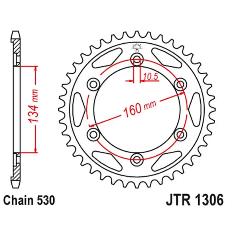 Ekspresowa dostawa JT ZĘBATKA TYLNA 4399 42 HONDA CBR 1000RR ‘06- ‘16, CBR 900RR ‘00- ‘03 (439942JTZBK) (ŁAŃC. 530) KOLOR CZARNY