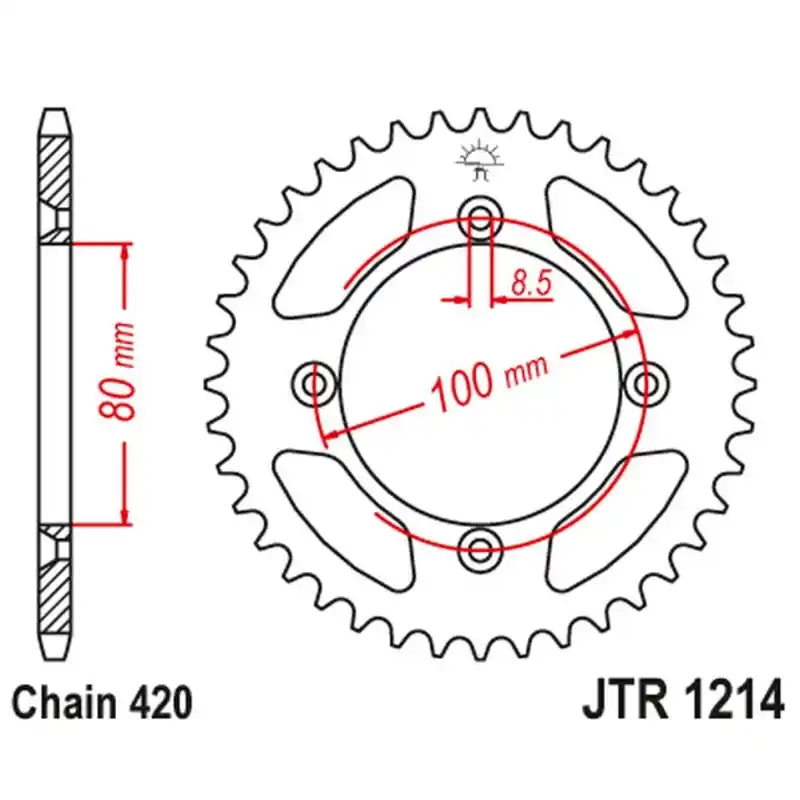Hit cenowy JT ZĘBATKA TYLNA 238 46 HONDA CRF 70 ‘04-12 ‘; CRF 110 ‘13-21 ‘, XR 70/80 ‘97-03 ‘, CR 50/80 ‘82-84 ‘ (23846JT) (ŁAŃC.420)