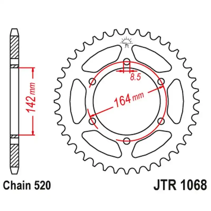 Cena promocyjna JT ZĘBATKA TYLNA 4538 46 HYOSUNG GT 250 ‘04-15 ‘ (453846JT) (ŁAŃC. 520)