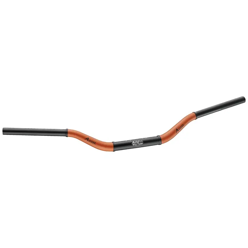 Nowość ACCEL KIEROWNICA ALUMINIOWA 28,6 MM TAPER MX WZÓR YAMAHA YZ WYSOKA (7075-T6) ERGAL DWUKOLOROWA POMARAŃCZOWY+CZARNY (SZER. 803MM,