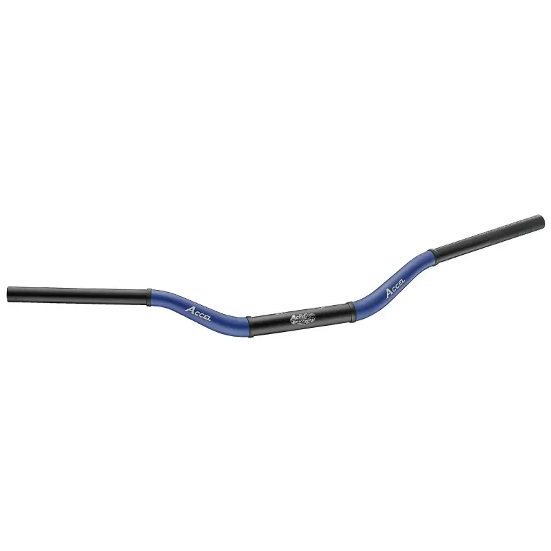 Super okazja ACCEL KIEROWNICA ALUMINIOWA 28,6 MM TAPER MX WZÓR HONDA CR WYSOKA (7075-T6) ERGAL DWUKOLOROWA NIEBIESKI+CZARNY (SZER. 790MM, WYS
