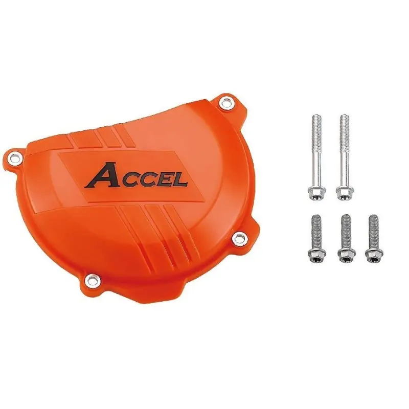 Niska cena ACCEL OSŁONA POKRYWY SPRZĘGŁA (PLASTIKOWA) KTM SXF250 ‘13- , EXCF250 ‘14-, SXF350 ‘11-, EXCF350 ‘12-, KOLOR POMARAŃCZOWY