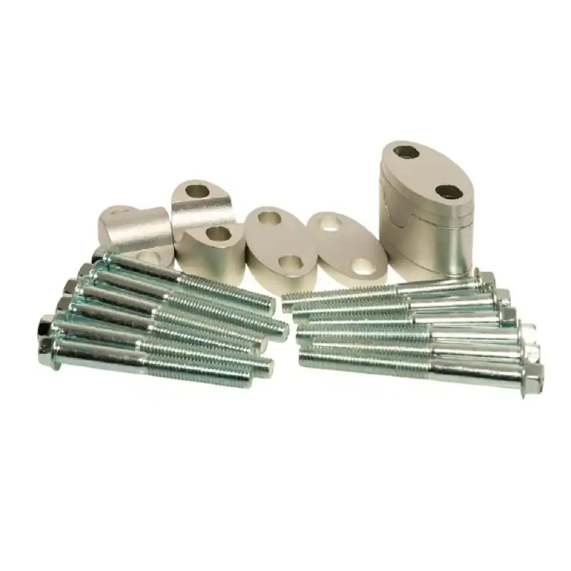 Nie przegap ACCEL MOCOWANIE/PODWYŻKI KIEROWNICY (DÓŁ-22,2/GÓRA-22,2MM) (PLASTERKI 18+5+10+6=39MM) KOLOR SREBRNY (BMA-02SV)