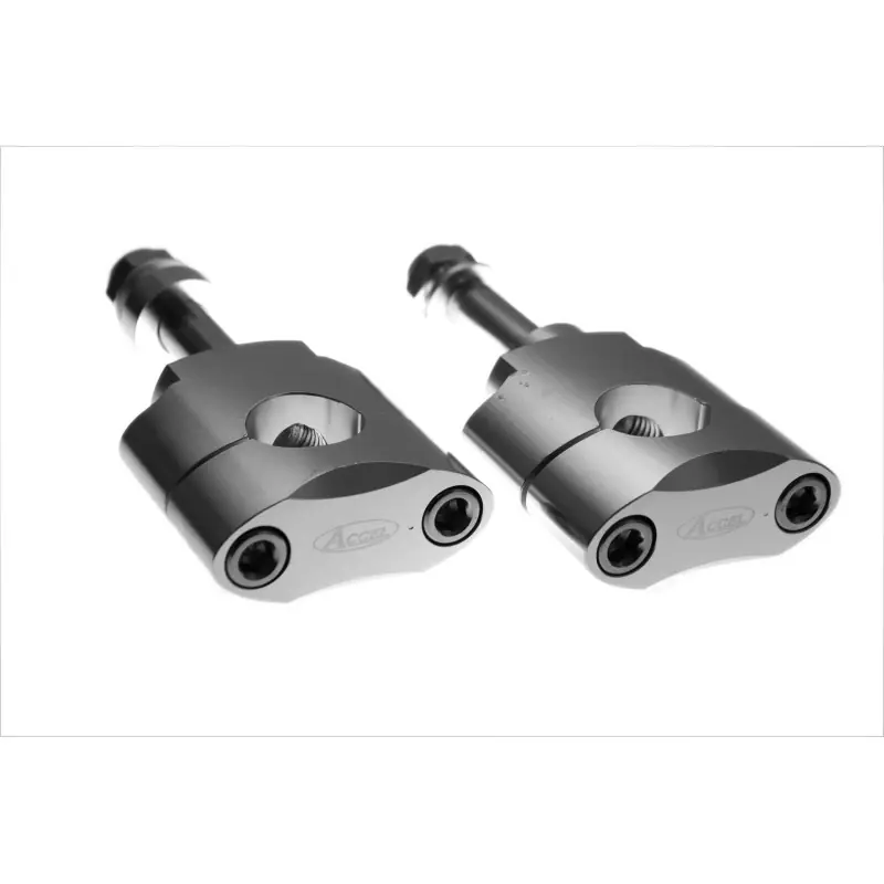 Obniżka ceny ACCEL MOCOWANIE/PODWYŻKI KIEROWNICY (22,2MM) WYS. 34,7MM ZE ŚRUBĄ M12 KOLOR SREBRNY (BM-07SV22)