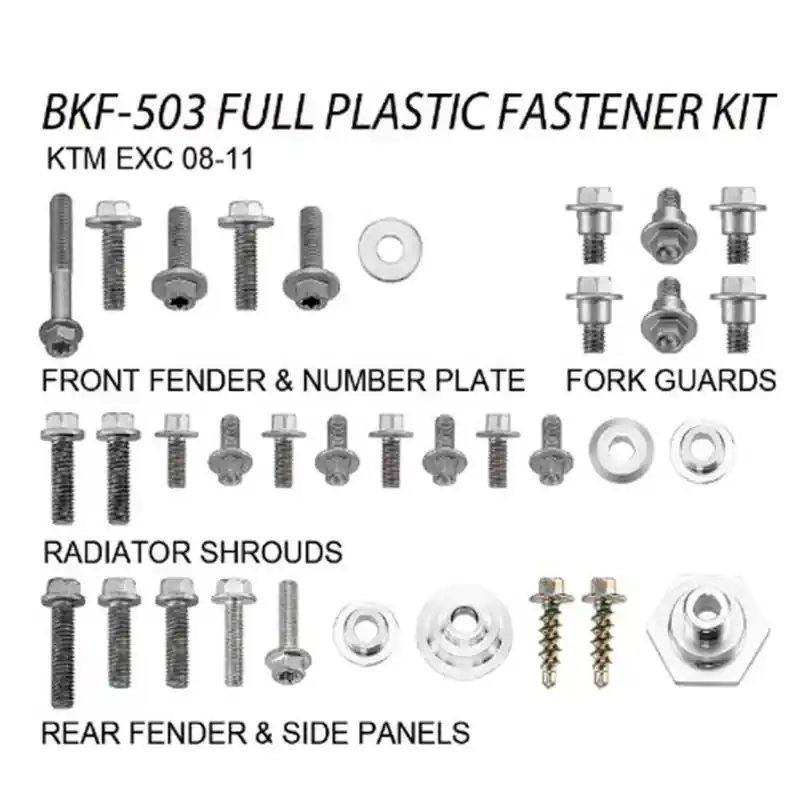 Oferta ACCEL KOMPLET ŚRUB DO PLASTIKÓW KTM EXC ‘08-11 (BKF-503)
