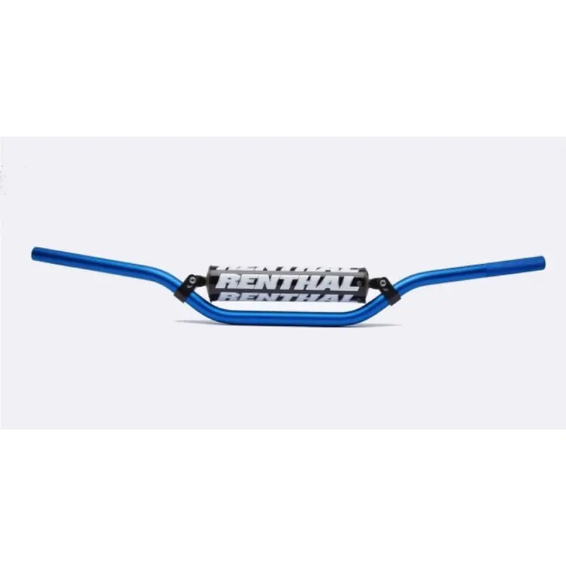 Oferta limitowana RENTHAL KIEROWNICA 7/8 CALA (22MM) MX HANDLEBAR BLUE ENDURO PADDED KOLOR NIEBIESKI Z GĄBKĄ